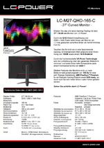 Datenblatt PC-Monitor LC-M27-QHD-165-C