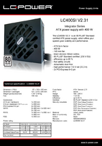 Datasheet ATX power supply unit LC400SI V2.31