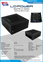 Datasheet Mini-ITX case LC-1540mi