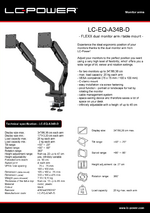 Datasheet - Monitor arm LC-EQ-A34B-D