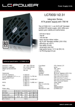 Datasheet ATX power supply unit LC700SI V2.31