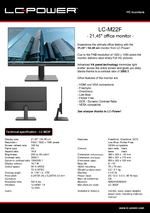 Datasheet PC monitor LC-M22F