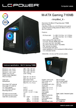 Datasheet M-ATX case Gaming 716MB Amplified_X