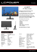 Datasheet PC monitor LC-M27F